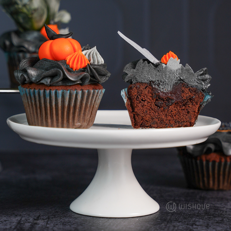 Happy Halloween Midnight Chocolate Cupcake Box of 6