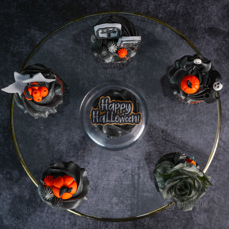Happy Halloween Midnight Chocolate Cupcake Box of 6