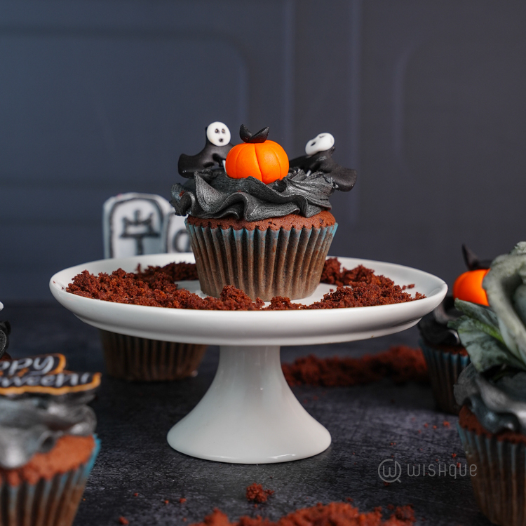 Happy Halloween Midnight Chocolate Cupcake Box of 6