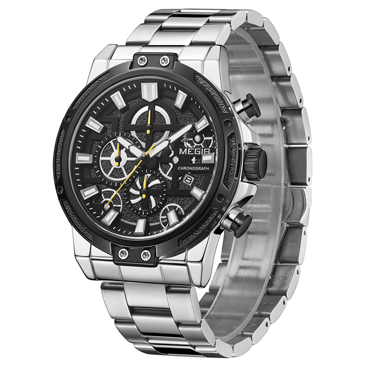 MEGIR Men's Stainless Steel Business Quartz Watch