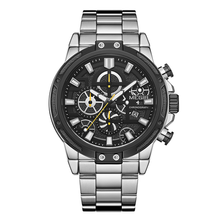 MEGIR Men's Stainless Steel Business Quartz Watch