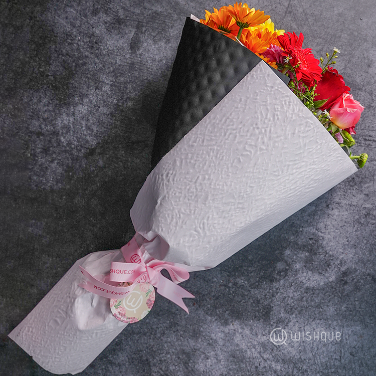 Saffron Sunset Fresh Flower Bouquet