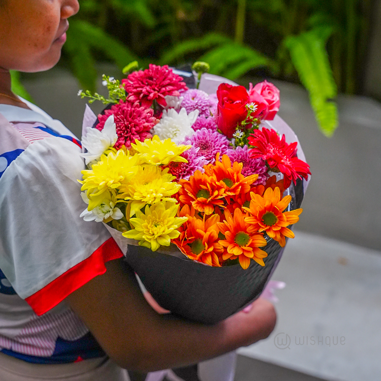 Saffron Sunset Fresh Flower Bouquet