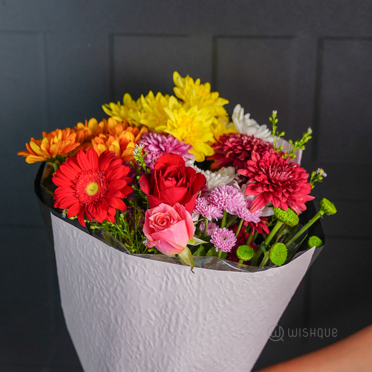 Saffron Sunset Fresh Flower Bouquet