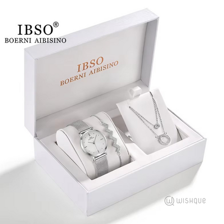 IBSO Women Quartz Silver Watch Set - 3623-01