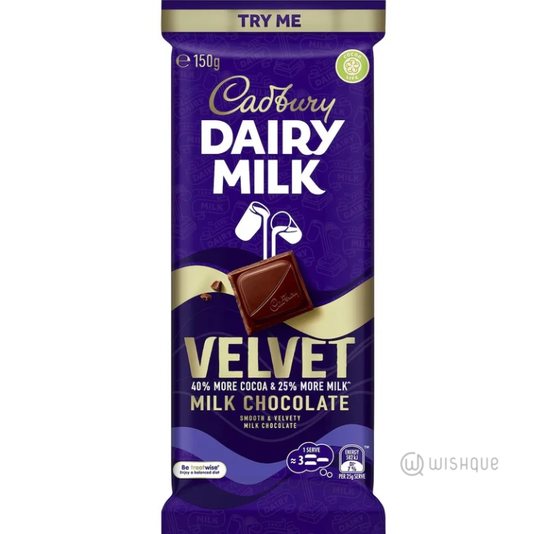 Cadbury Velvet Milk Chocolate 150g