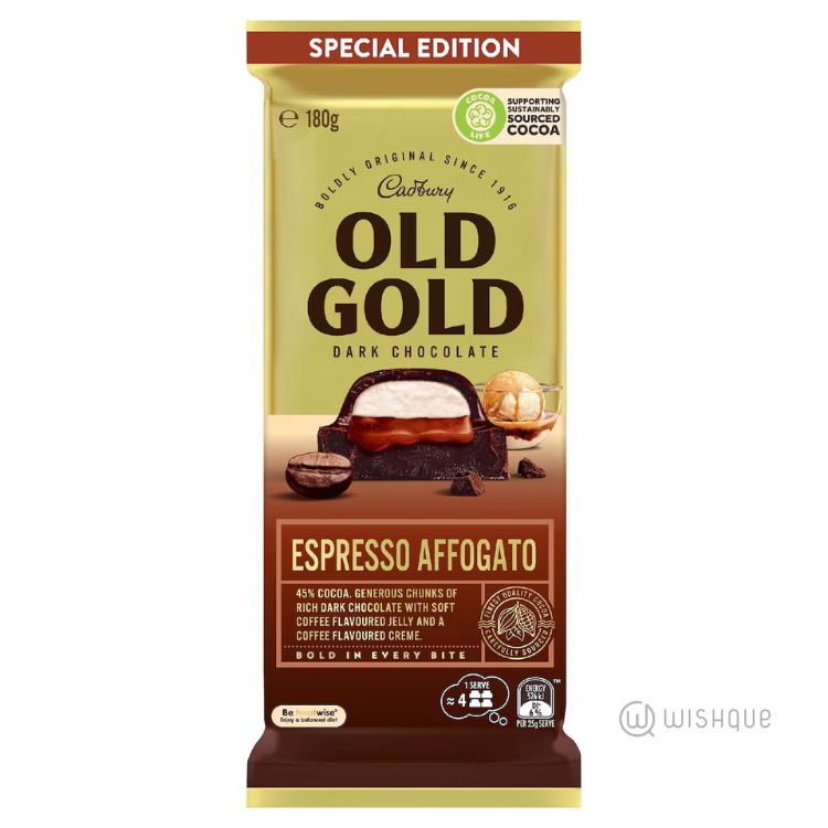 Cadbury Old Gold Espresso Affogato Dark Chocolate Block 180g