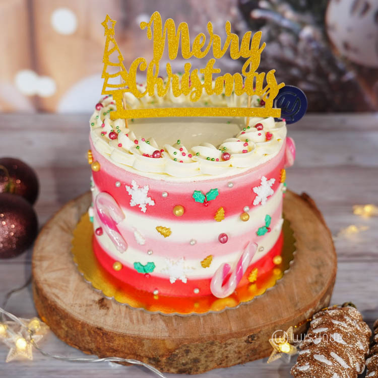 Red Velvet & Ribbon Candy Cake