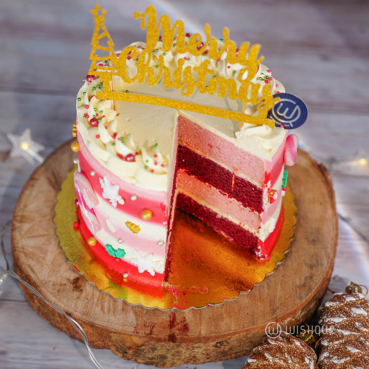Red Velvet & Ribbon Candy Cake