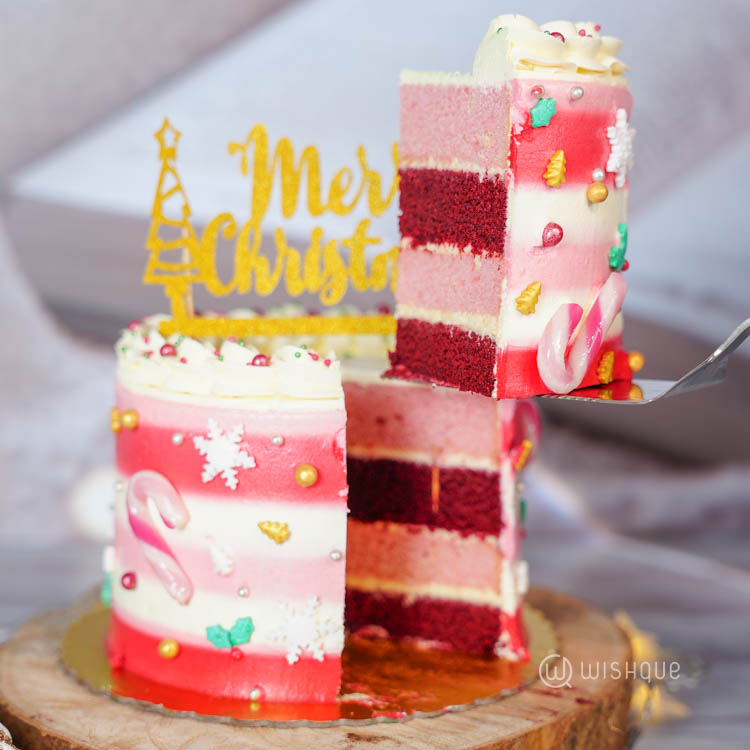Red Velvet & Ribbon Candy Cake