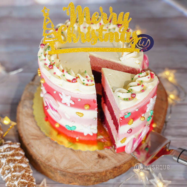 Red Velvet & Ribbon Candy Cake