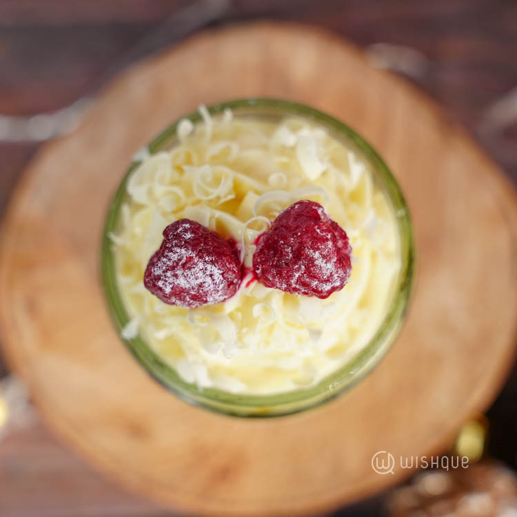 Raspberry White Chocolate Mousse Cake Jar