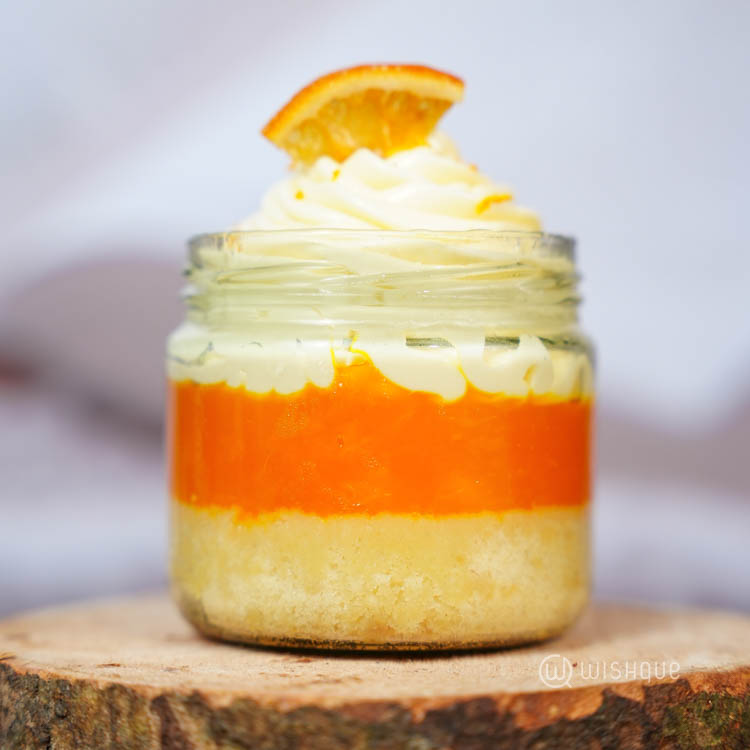 Mandarin Orange White Moouse Cake Jar