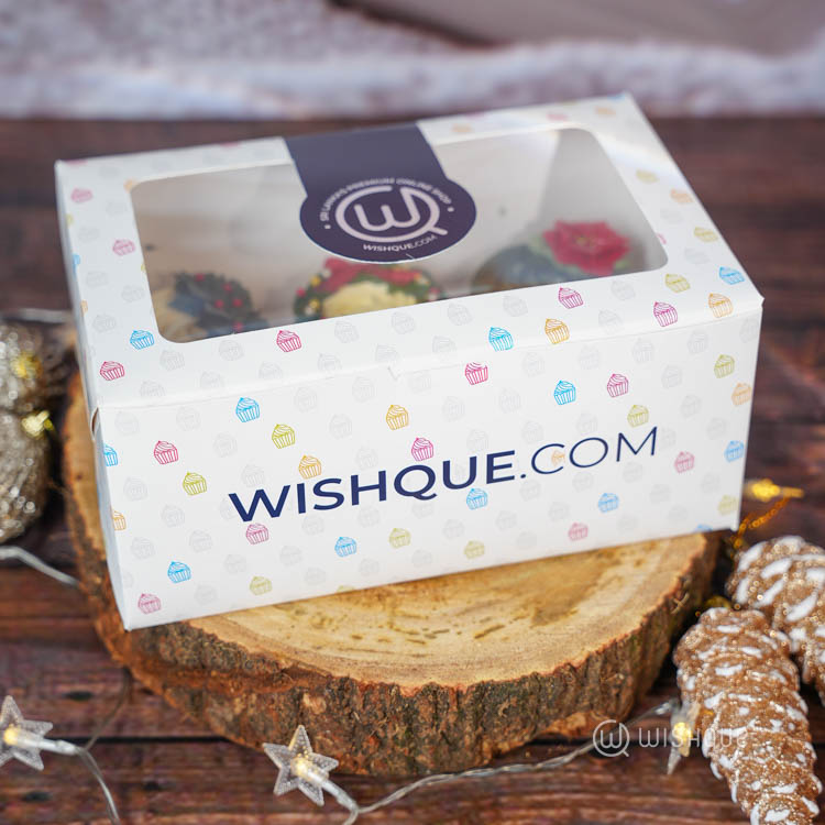Christmas Winter Botanical Cupcake Box of 06