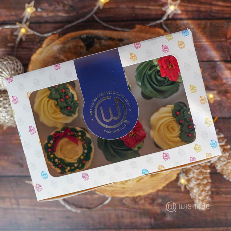 Christmas Winter Botanical Cupcake Box of 06