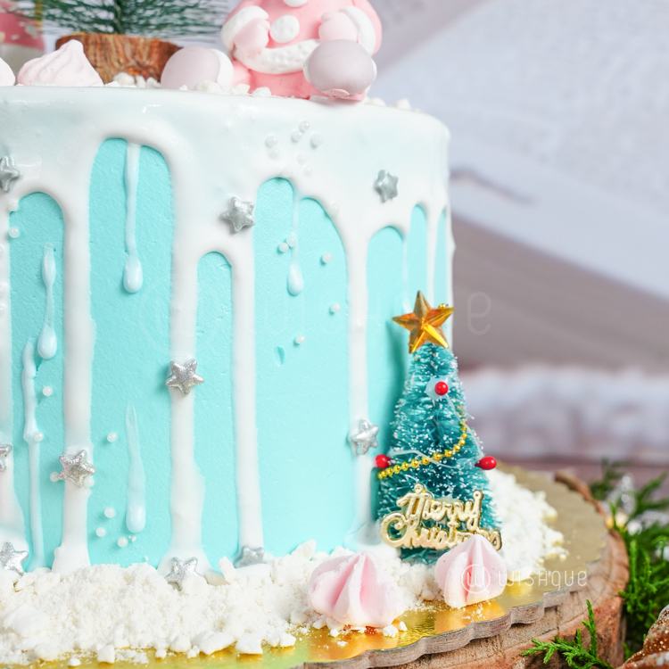 Snowfall Christmas Wonderland Chocolate Cake