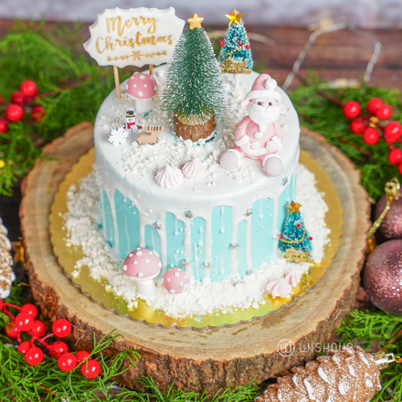 Snowfall Christmas Wonderland Chocolate Cake