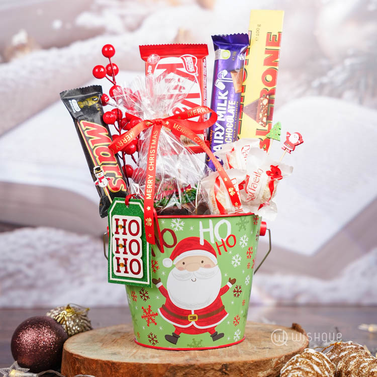 Winter Man Ho Ho Ho Treat Bucket