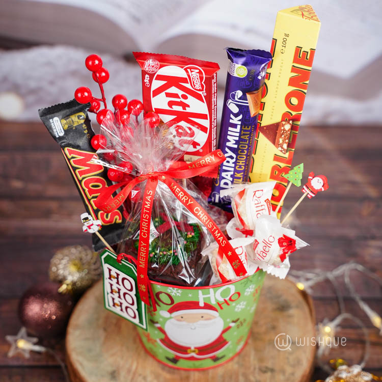 Winter Man Ho Ho Ho Treat Bucket