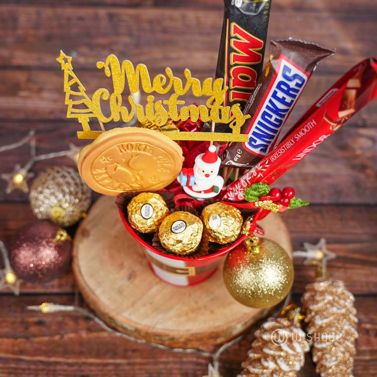 Red Santa Suit Winter Bucket