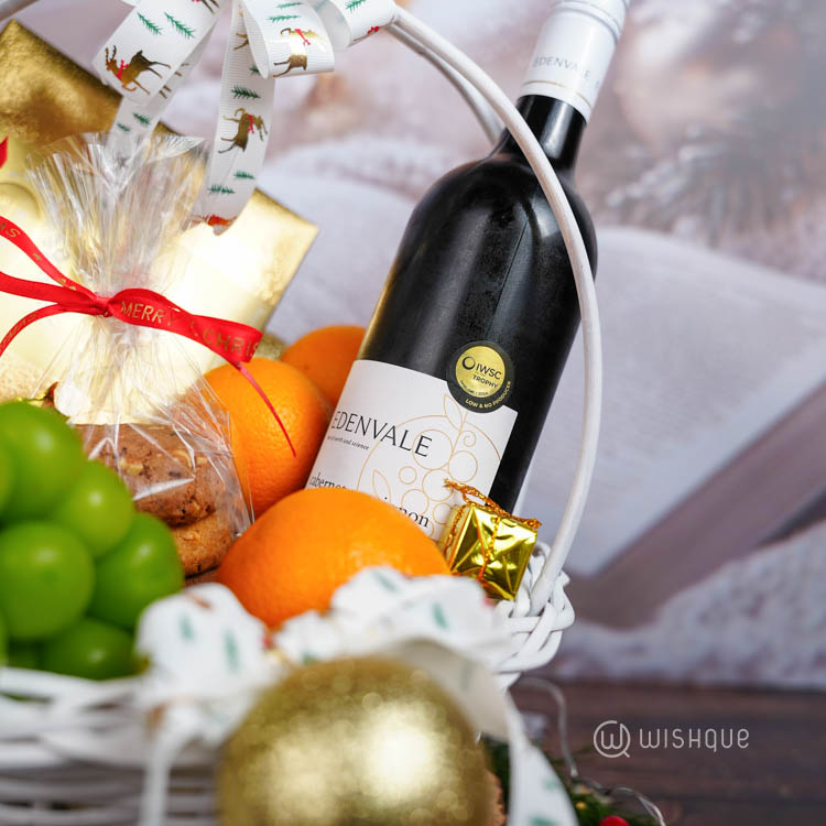 Golden Yuletide Snowy Treasure Bucket