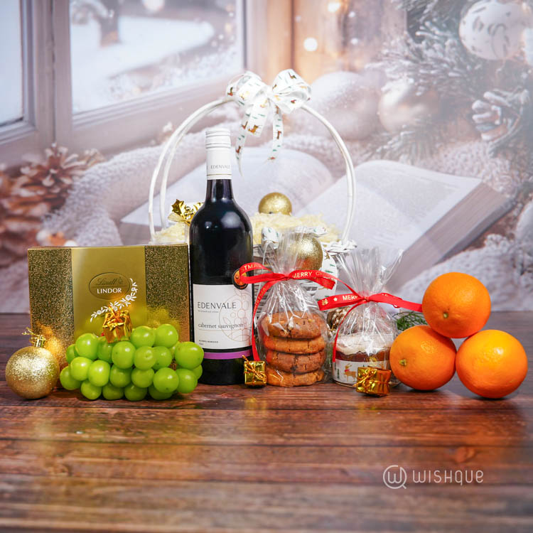 Golden Yuletide Snowy Treasure Bucket