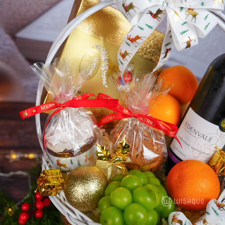 Golden Yuletide Snowy Treasure Bucket