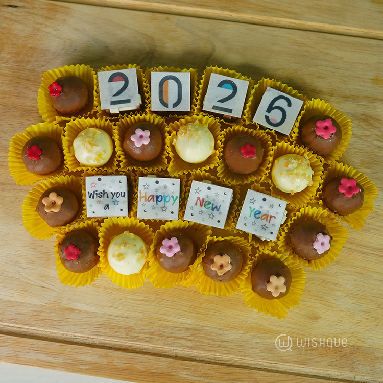 2026 New Year Pralines Chocolate Truffle Collection – 24 Pcs