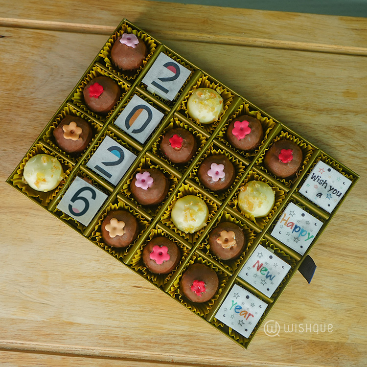 2026 New Year Pralines Chocolate Truffle Collection – 24 Pcs