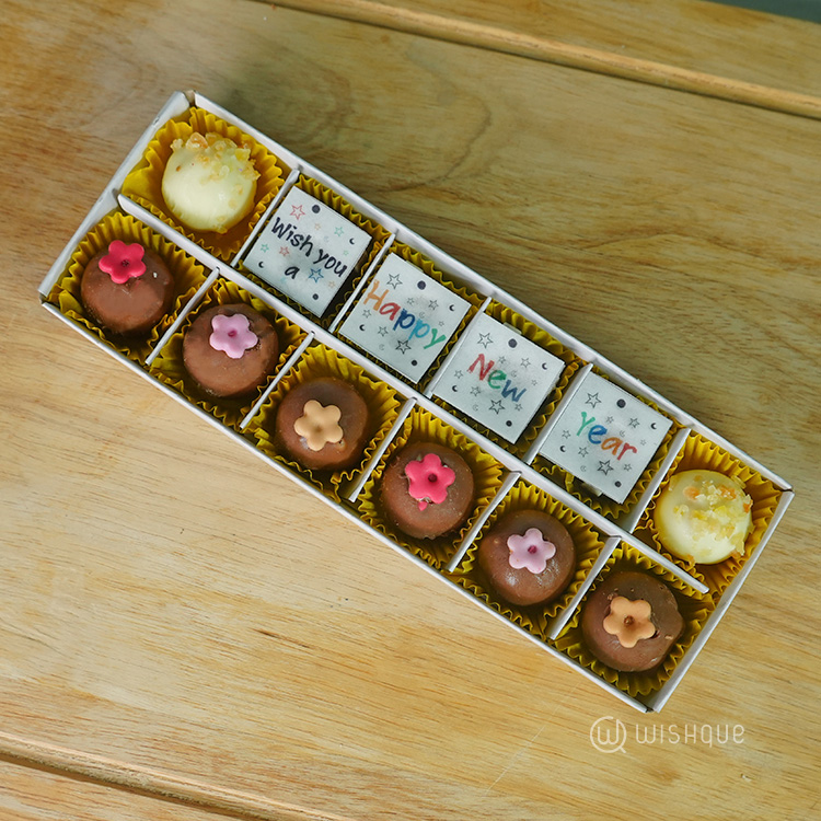 2026 New Year Swiss Pralines Chocolate Truffle Collection – 12 Pcs
