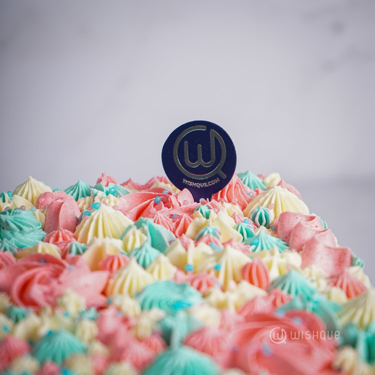 2026 New Year in Pastels Buttercream Vanilla Cake