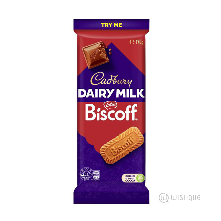 Cadbury Dairy Milk Biscoff Chocolate Block 170g