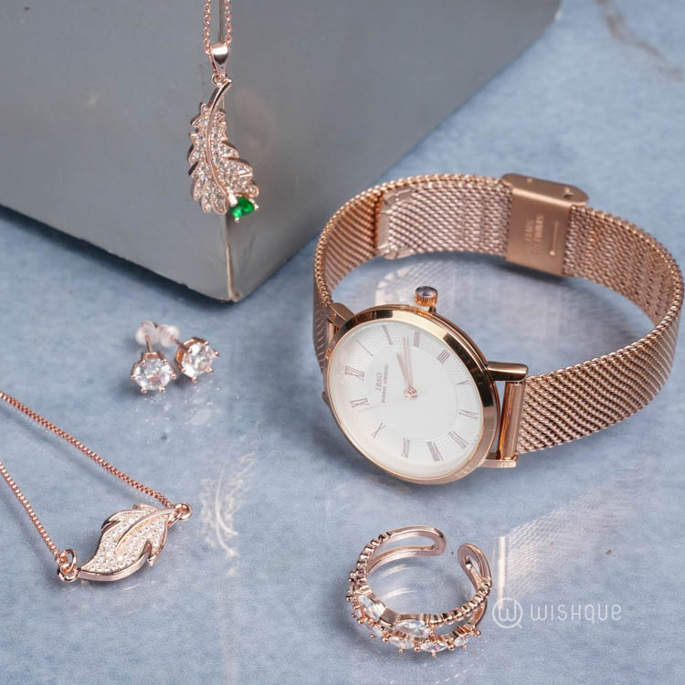 SK Women's Quartz Analog Watch Case Business Fashion Gift Box