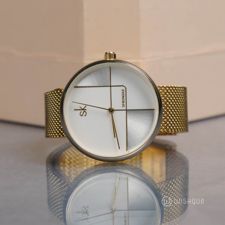 SK Women Jewelry Gift Set Quartz Wrist Watch with Earring and Necklace