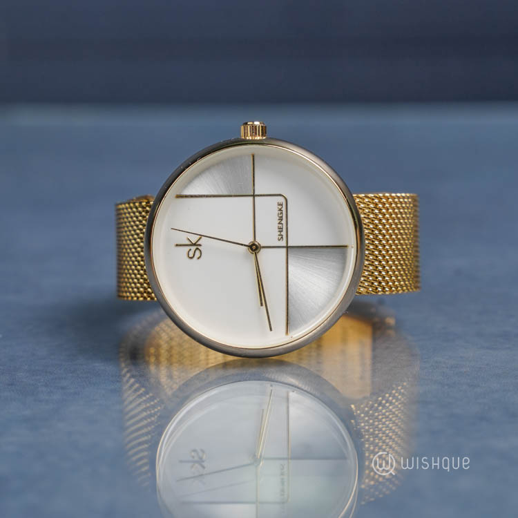 SK Women Jewelry Gift Set Quartz Wrist Watch with Earring and Necklace