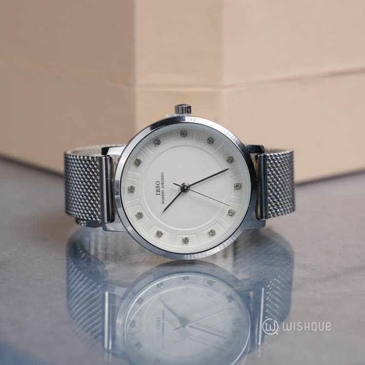 IBSO Ladies Quartz Silver Watch And Jewelry Set