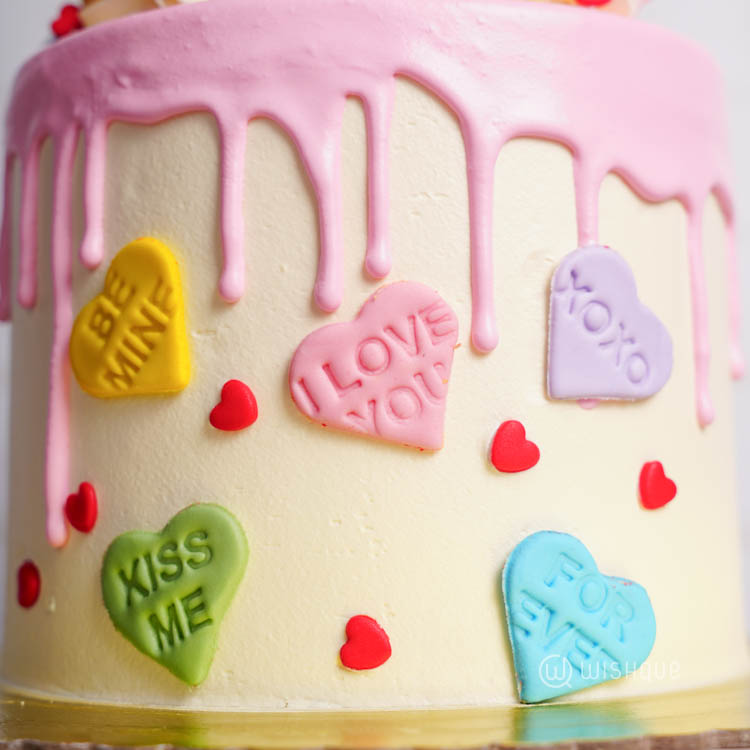 Sweet Promise Love Notes Ribbon Cake