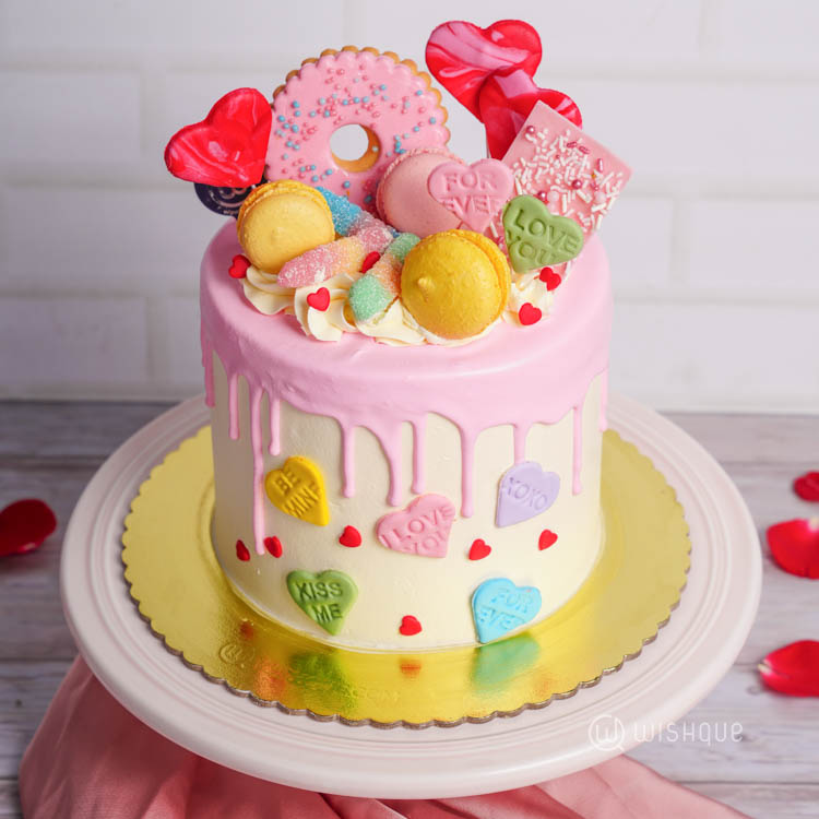 Sweet Promise Love Notes Ribbon Cake