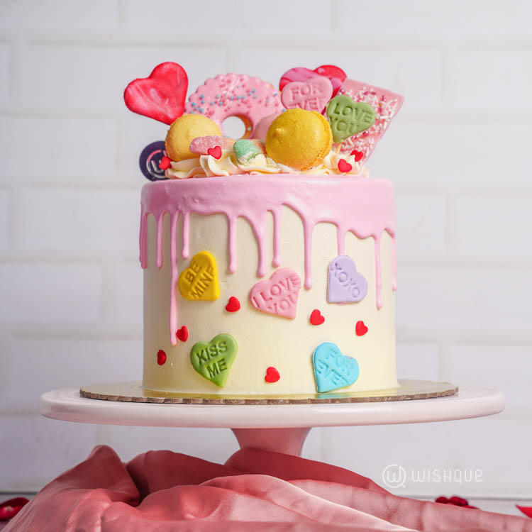 Sweet Promise Love Notes Ribbon Cake