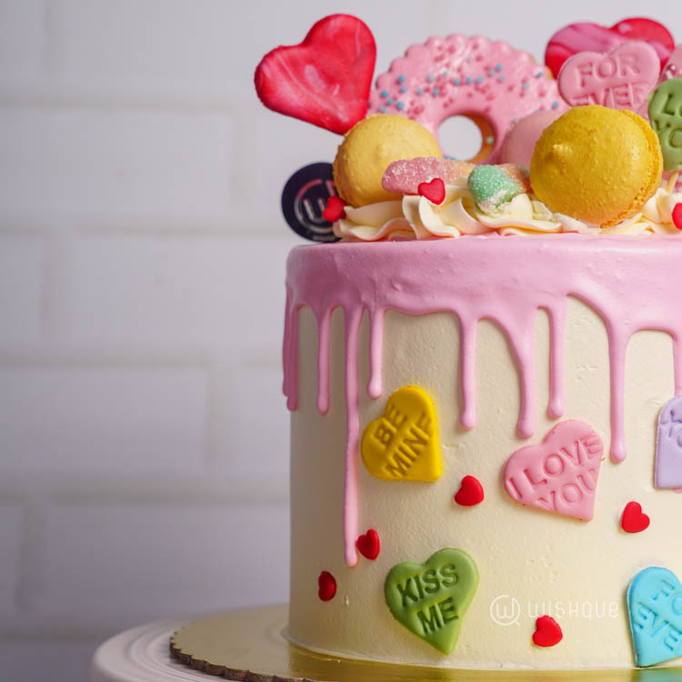 Sweet Promise Love Notes Ribbon Cake