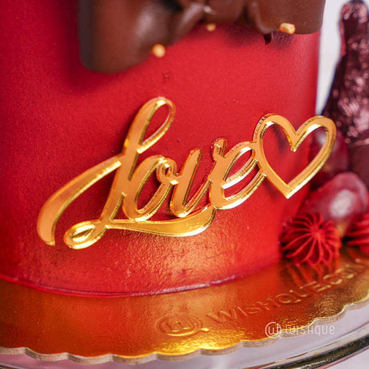 Mustache You to Be Mine Tropical Chocolate Cake