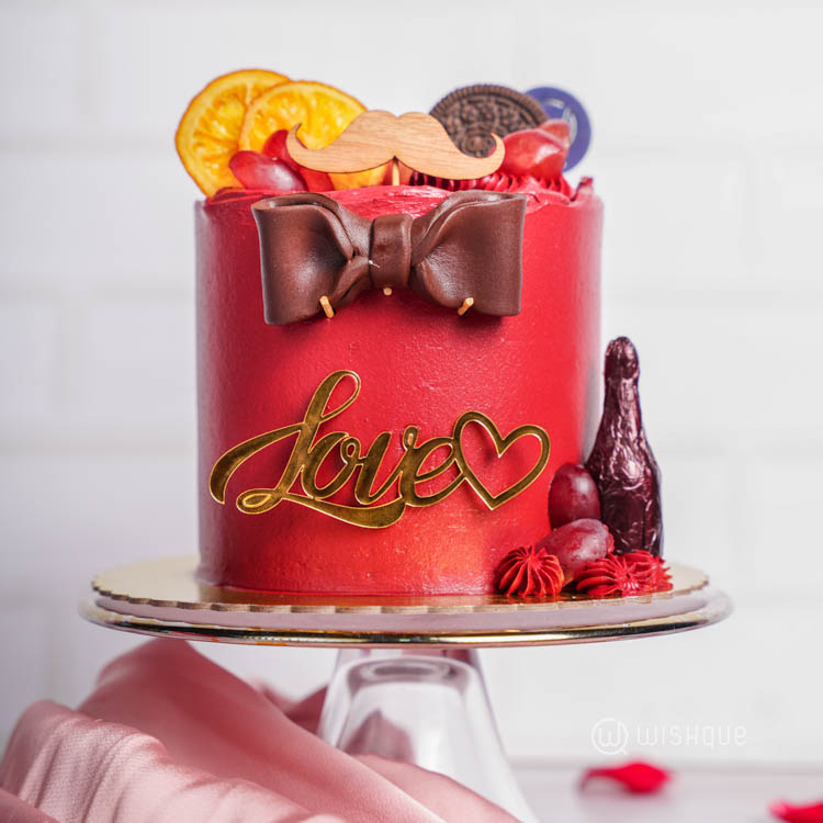 Mustache You to Be Mine Tropical Chocolate Cake