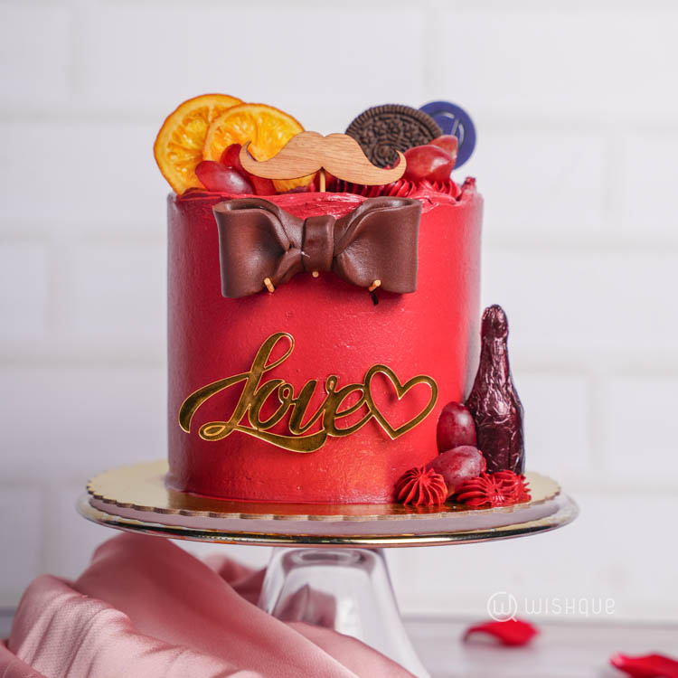 Mustache You to Be Mine Tropical Chocolate Cake