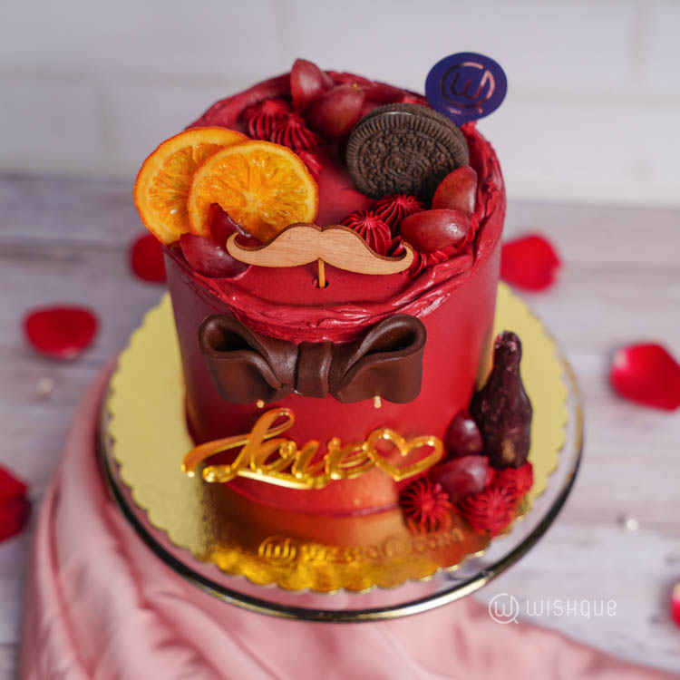Mustache You to Be Mine Tropical Chocolate Cake