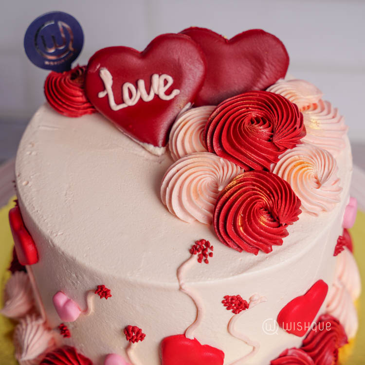 Velvet Rosette Romance Chocolate Cake