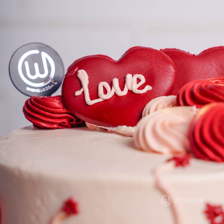 Velvet Rosette Romance Chocolate Cake