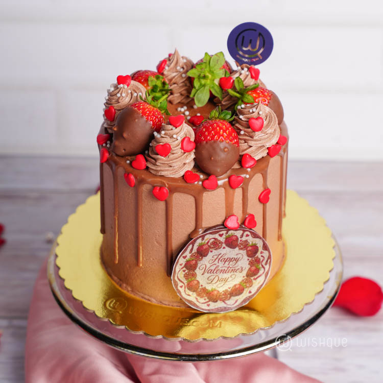 Berry Much In Love Happy Valentine's Day Chocolate Cake