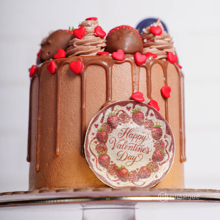 Berry Much In Love Happy Valentine's Day Chocolate Cake
