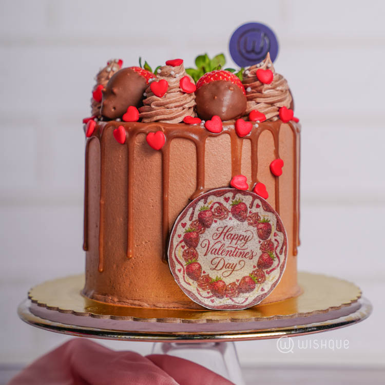 Berry Much In Love Happy Valentine's Day Chocolate Cake