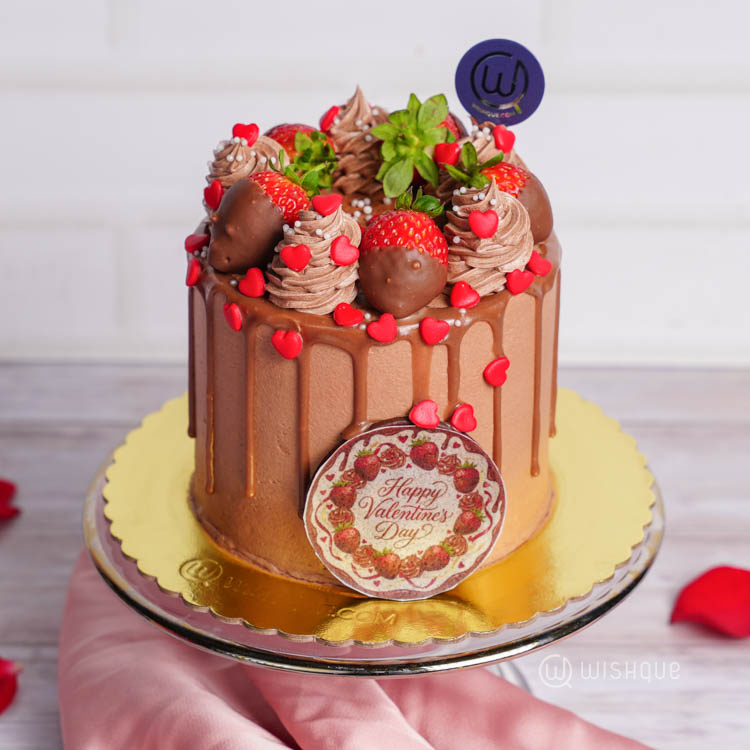 Berry Much In Love Happy Valentine's Day Chocolate Cake